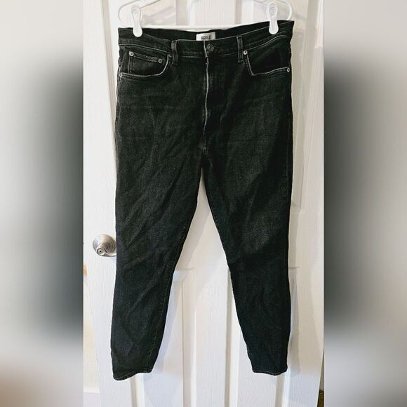 Agolde Pinch Waist Skinny Black Size 32 - Picture 4 of 10